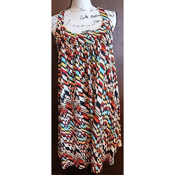 American Rag Women's Large Aztec Geometric Sleeveless Swing Shift Loose Dress - Picture 1 of 6